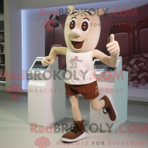 Beige Chocolate Bar maskot...