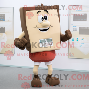 Beige Chocolate Bar maskot...