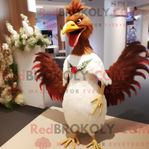 Brown Rooster mascot...