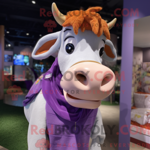 Lilla Guernsey Cow maskot...