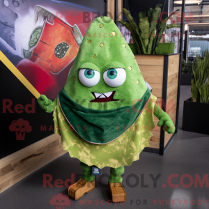 Green Nachos mascot costume...
