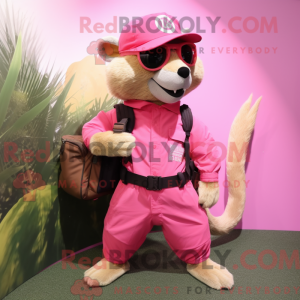 Rosa Mongoose maskotka...
