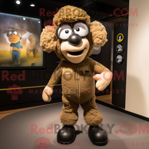 Brown Merino Sheep mascot...