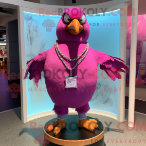 Magenta Pigeon Maskottchen...