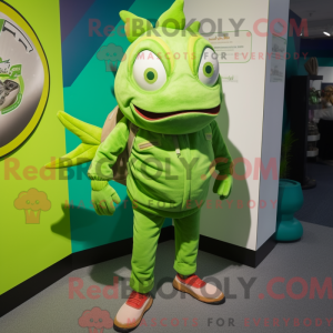 Lime Green Tuna mascot...