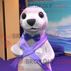 Lavendel søløve maskot...
