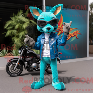 Teal Kangaroo mascot...