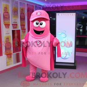 Pink Pendant mascot costume...