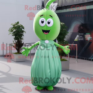 Silver Green Bean mascot...