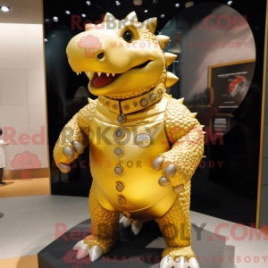 Gold Ankylosaurus mascot...
