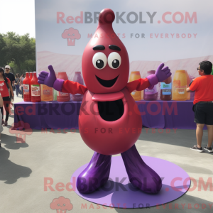 Lilla flaske ketchup maskot...