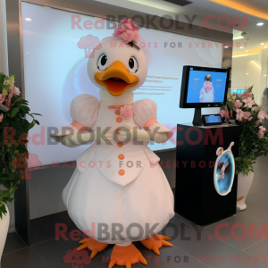Peach Dove maskotdraktfigur...