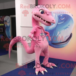 Personaggio mascotte rosa...