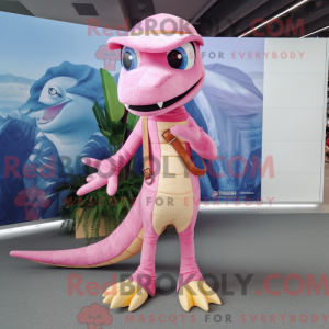 Pink Dimorphodon maskot...