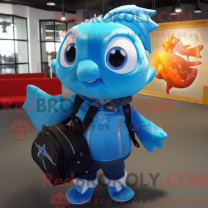 Sky Blue Goldfish mascotte...