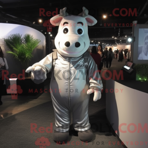 Sølv Jersey Cow maskot...