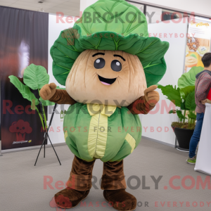 Brown Cabbage Leaf maskot...