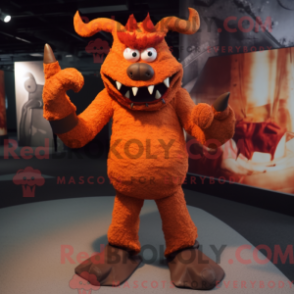 Rust Devil maskotdräkt med byxor och vantar - Djävulens maskot - REBROKO_271906 - RedBrokoly.com