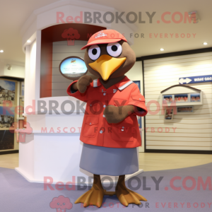 Brown Seagull mascot...