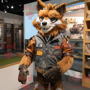 Rust Wolf maskot kostume...