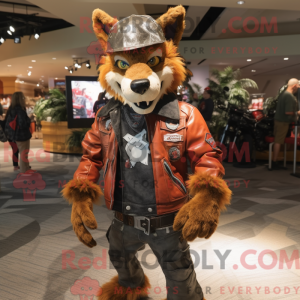 Rust Wolf-maskotdraktfigur...
