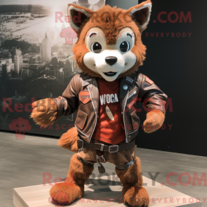 Rust Wolf-maskotdraktfigur...