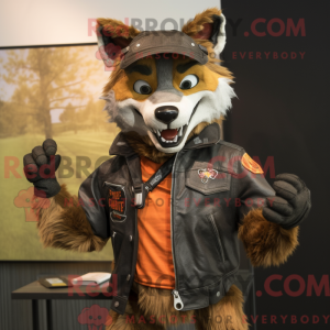 Rust Wolf maskot kostume...