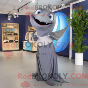 Grå sværdfisk maskot...