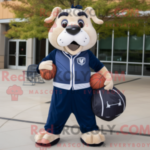 Navy Basketball Ball Maskot...