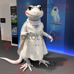 Máscara de lagarto branco...