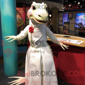 Máscara de lagarto branco...