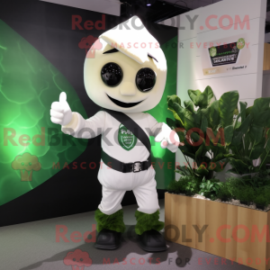Hvid spinat maskot kostume...