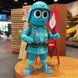 Turquoise Soldier mascot...