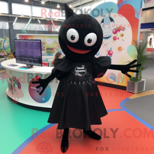 Svart Stingray maskot...