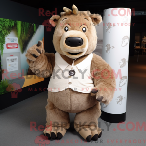 Beige wolharige neushoorn...