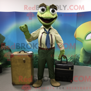 Olive Python mascot costume...