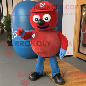 Rotes Maskottchenkostüm mit...
