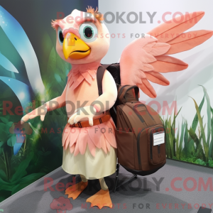 Peach Archeopteryx maskot...