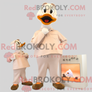Beige Goose maskot...