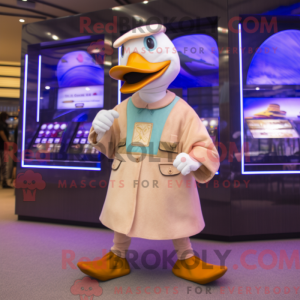 Beige Goose maskot...