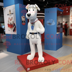 White Dog maskot kostume...