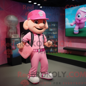 Pink But mascot costume...