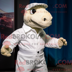 White Iguanodon mascot...