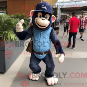 Navy sjimpanse maskot drakt...