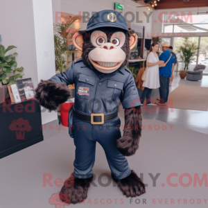 Granatowy sjimpanse maskot...