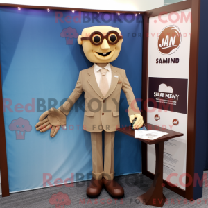 Tan Attorney maskot kostume...