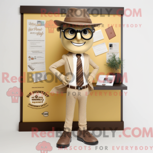 Tan Attorney mascot costume...