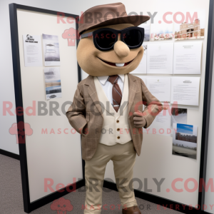 Tan Attorney maskot kostume...