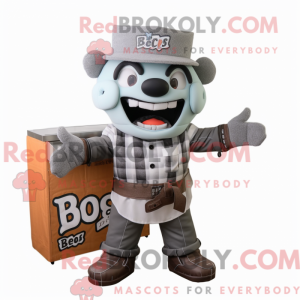 Gray Bbq Ribs mascot...