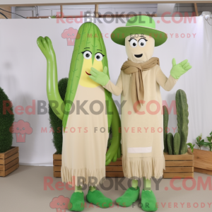 Beżowa asparges maskot...